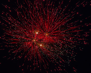 Fototapeta na wymiar Fourth of July, 2018 fireworks.