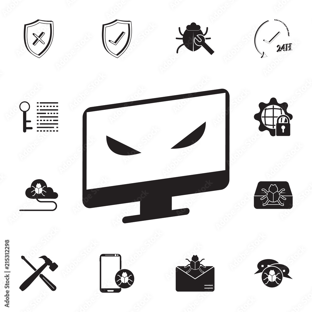 Poster computer hacking icon. detailed set of cyber security icons. premium quality graphic design sign. on