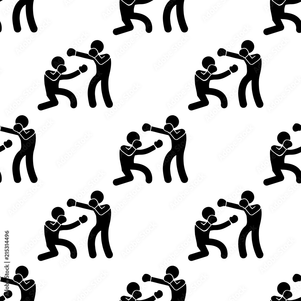 Poster sparring boxers icon. element of fight icons for mobile concept and web apps. pattern repeat seamles