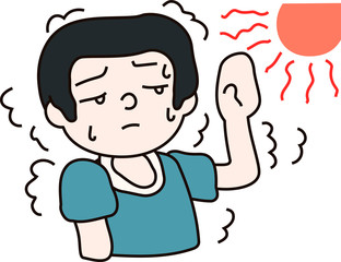 Summer heat stroke father