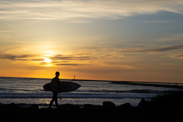 Surfer Sunset Beach