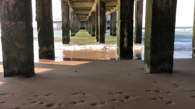 Part of a set of clips shot from underneath a pier in Blankenberge, Belgium. All clips shot in 4K 60fps and slightly colorgraded. Might still need some stabilising.