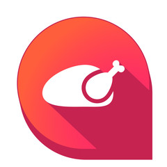 ikona z długim cieniem na tle strzałki pinezki © vempireart