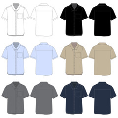 Vector template for Work Shirts