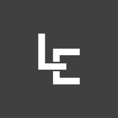 LE initial letter logo vector element. initial letter logo template