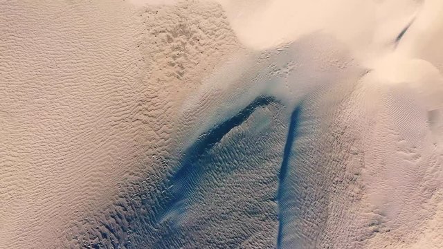 Lancelin sand waves, bird eye drone shot.