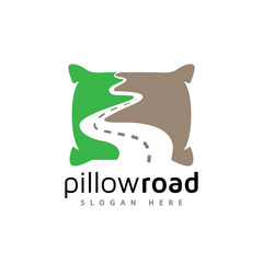 pillow road logo vector element. road logo template