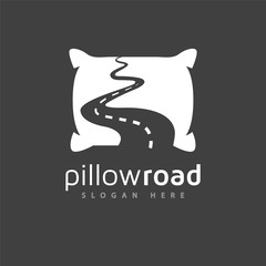 pillow road logo vector element. road logo template