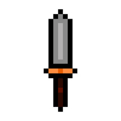 Isolated pixelated sword icon