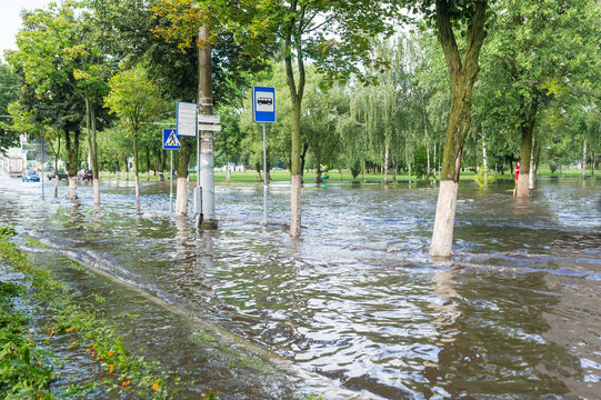 Heavy rains hit many parts of Belarus and Europe Road closed because of flooding
