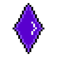 Fototapeta premium Isolated pixelated diamond icon