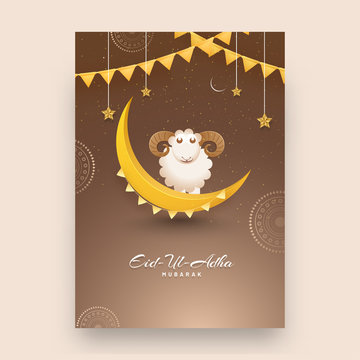 Eid-Al-Adha Mubarak template or flyer design.