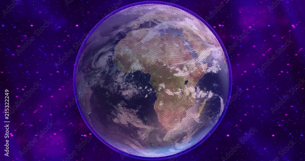 Poster Digital data globe - abstract animated background