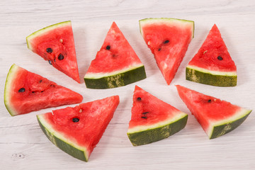 Watermelon containing vitamins and minerals, healthy dessert