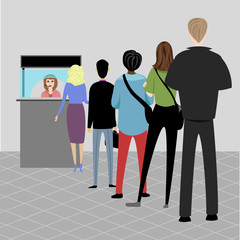 Fototapeta premium queue to the consultant