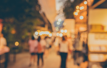  Blur image of food stall for background.