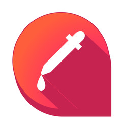 ikona z długim cieniem na tle strzałki pinezki 