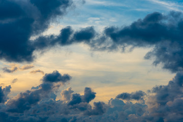 blue sky and white cloud .