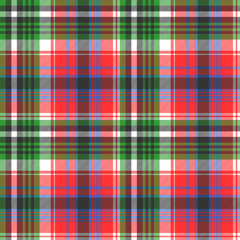 Red green color check seamless fabric texture