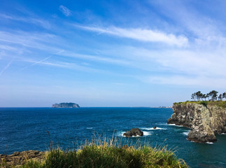 Seascape of Jeju Island in Korea.