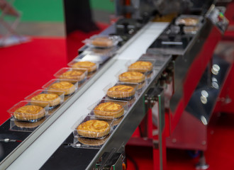 Bread / toast / bun packing machine. Pouch package. Food industrial machinery