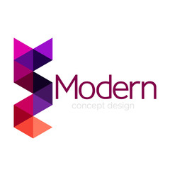 Triangle shape design abstract business logo icon design. Company logotype branding emblem idea