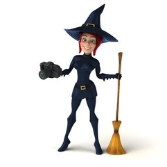 Sexy witch - 3D Illustration