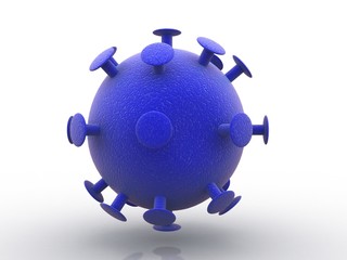 3d rendering Virus bacteria cells background