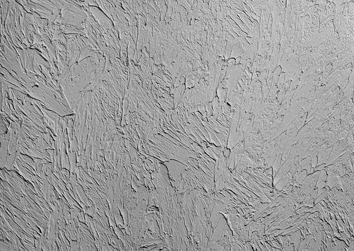 Wallpaper Texture Of Frozen Clay On The Wall. Black And White Background