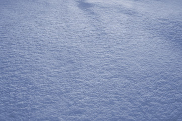 The texture of the snow surface illuminated by the evening sun. Background
