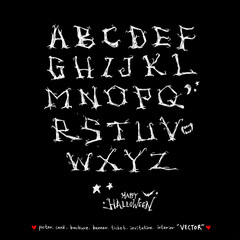 Obraz premium 할로윈 포스터 / 손으로 그린 할로윈 그림