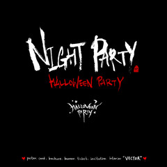 할로윈 포스터 / 손으로 그린 할로윈 그림