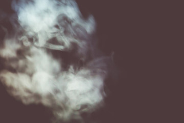 Steam in the dark room filtered