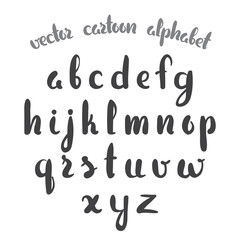 Vector illustration: Hand Drawn English alphabet letters isolated on white background. Modern brush lettering