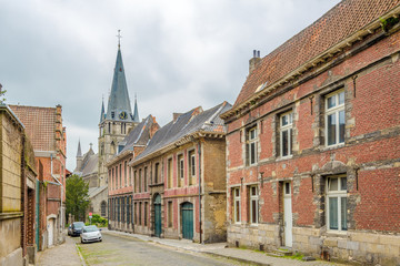 Obraz premium In the streets of Tournai in Belgium