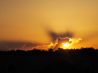 Sundown in Avignon, France