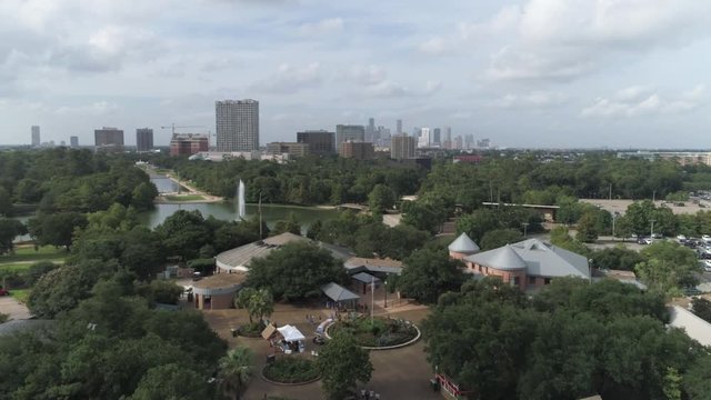 This video is of an aerial of the beautiful Herman park in Houston, Texas. This video was filmed in 4k for best image quality.