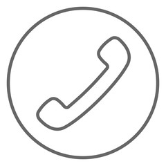 Phone call button. Outline. Vector.