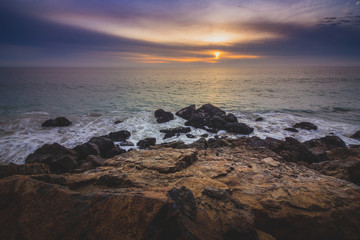 Cloudy Point Dume Sunset