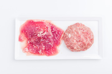 Fermented pork sliced for japanese hot pot shabu