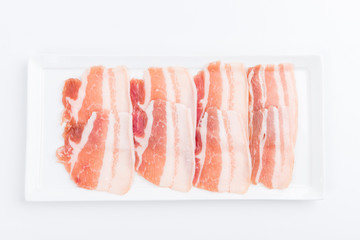 Fresh pork sliced for japanese hot pot