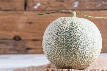 Melon on the wooden table
