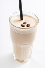ice coffee with straw