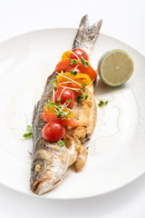 roasted fish with vegetables