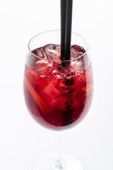summer cocktail with fruits