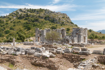 Ruins of the ancient town Kaunos, Turkey