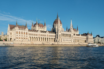 Hungarian parliament building at sunset, Budapest