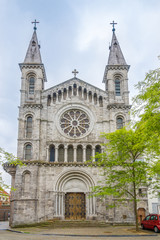 Fototapeta na wymiar Redemptoristes church in the streets of Tournai in Belgium