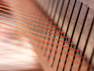 Macro of loom mat