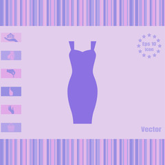 Obraz na płótnie Canvas dress vector icon